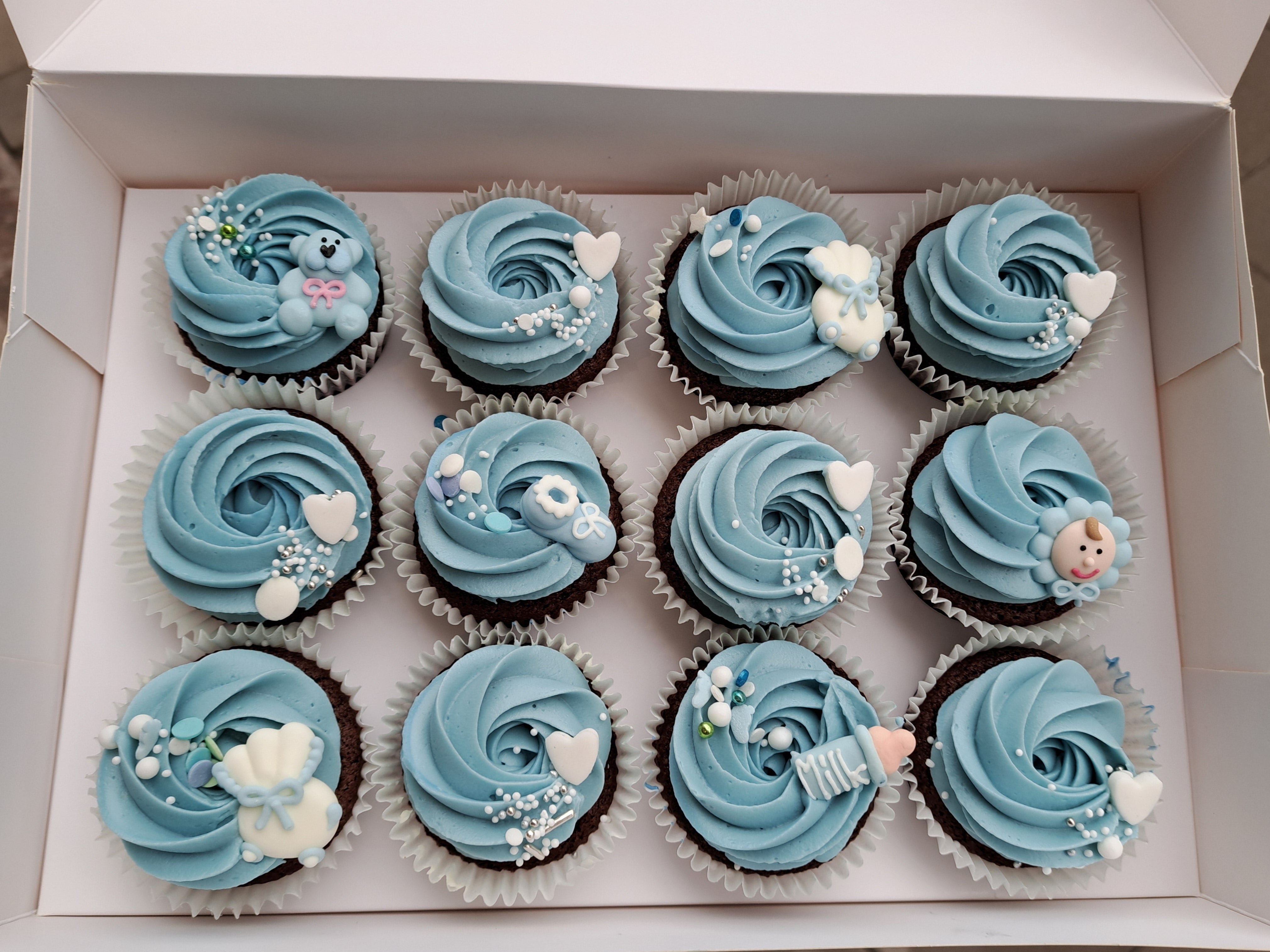 Standard Babyshower cupcakes - Pojke