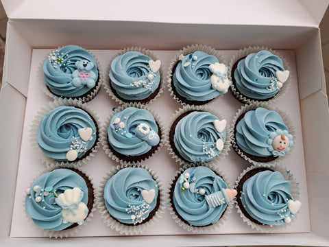 Standard Babyshower cupcakes - Pojke