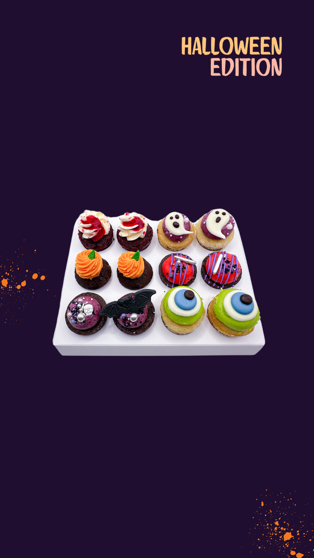 Mini halloween cupcakes box ( Företag )