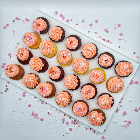 24st mini Pink Matter cupcakes
